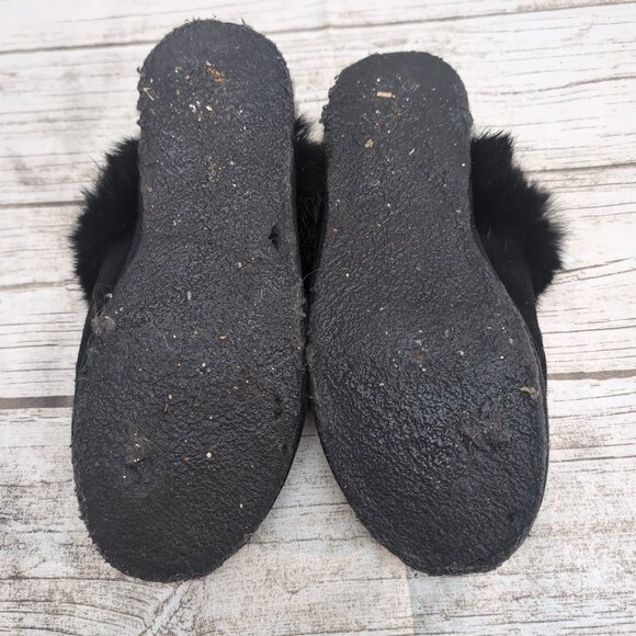 Manitobah Mukluks Metis Scruff Black Slipper House Shoe Women Size 9 Men Size 7 - Picture 4 of 5